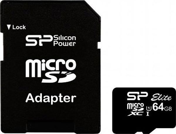 Κάρτα Silicon Power Elite MicroSDXC 64 GB Class 10 UHS-I/U1 (SP064GBSTXBU1V10-SP)