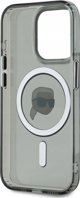 Θήκη Karl Lagerfeld Karl Lagerfeld KLHMP15LHLSKIK iPhone 15 Pro 6.1" μαύρο/μαύρο σκληρή θήκη IML Metal Karl Head MagSafe