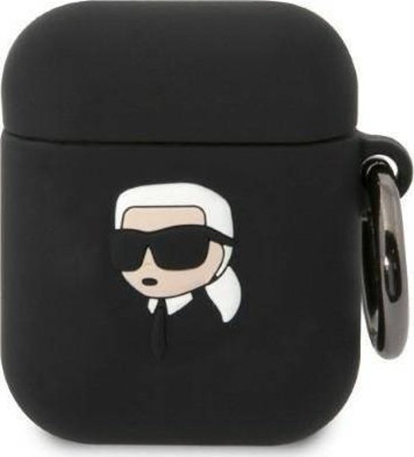 Case APPLE AIRPODS Karl Lagerfeld Silicone Karl Head 3D black