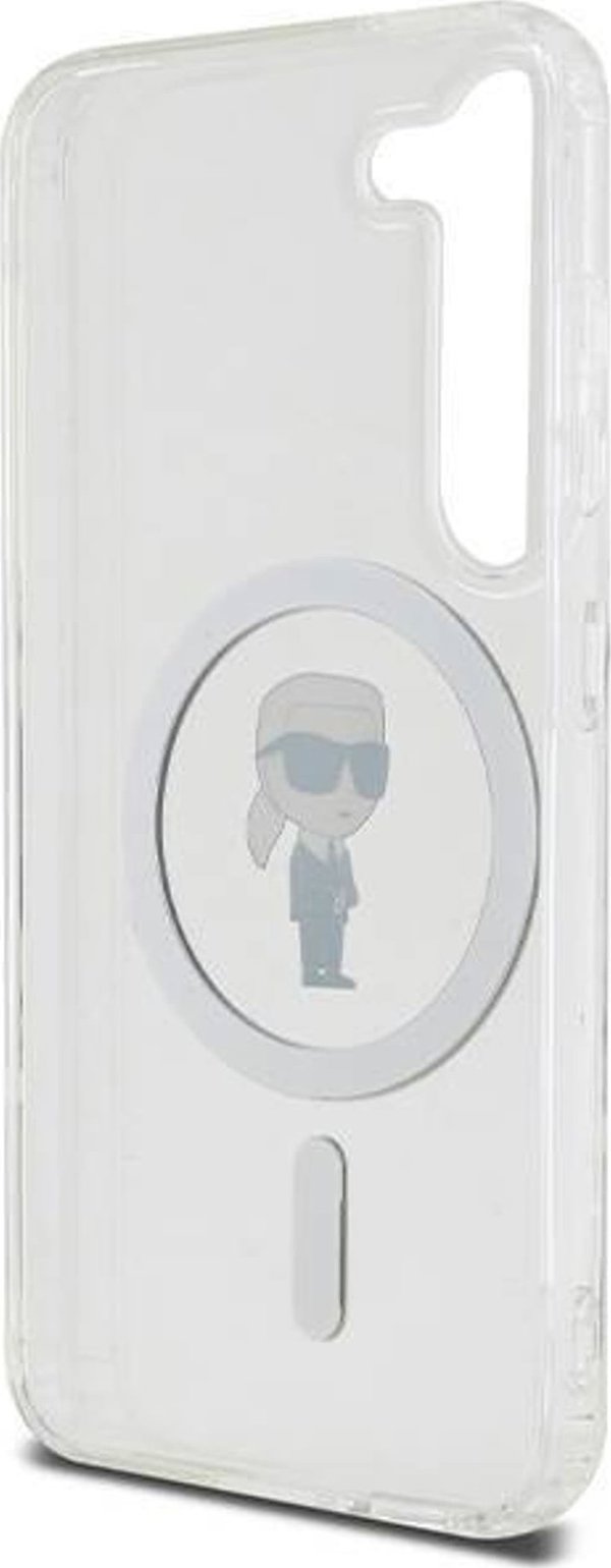 Κarl Lagerfeld Θήκη Karl Lagerfeld KLHMS23SHFCKNOT Samsung Galaxy S23 σκληρή θήκη IML Ikonik MagSafe διάφανη