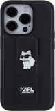 Karl Lagerfeld Karl Lagerfeld KLHCP15XGSACHPK iPhone 15 Pro Max 6.7" μαύρο/black σκληρή θήκη Gripstand Saffiano Choupette Pins