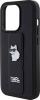 Karl Lagerfeld Karl Lagerfeld KLHCP15XGSACHPK iPhone 15 Pro Max 6.7" μαύρο/black σκληρή θήκη Gripstand Saffiano Choupette Pins