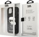 Θήκη Karl Lagerfeld για iPhone 14 Plus 6,7" σκληρή θήκη μαύρο Glitter Flakes Ikonik