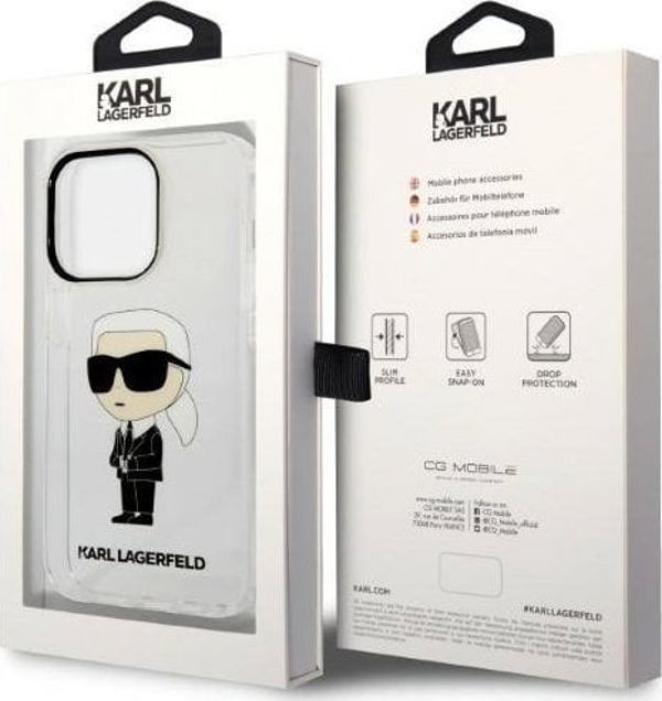 Διαφανής σκληρή θήκη Karl Lagerfeld KLHCP14LHNIKTCT Apple iPhone 14 Pro IML NFT Ikonik