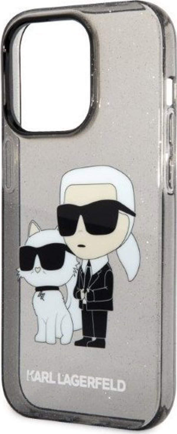 Θήκη Karl Lagerfeld Karl Lagerfeld Θήκη KLHCP14XHNKCTGK Apple iPhone 14 Pro Max μαύρη/μαύρη σκληρή θήκη IML GLIT NFT Karl&Choupette