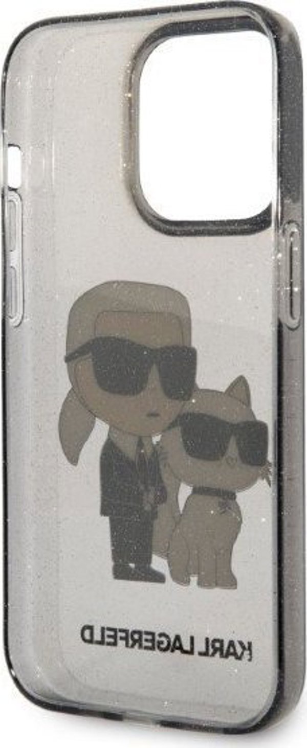 Θήκη Karl Lagerfeld Karl Lagerfeld Θήκη KLHCP14XHNKCTGK Apple iPhone 14 Pro Max μαύρη/μαύρη σκληρή θήκη IML GLIT NFT Karl&Choupette