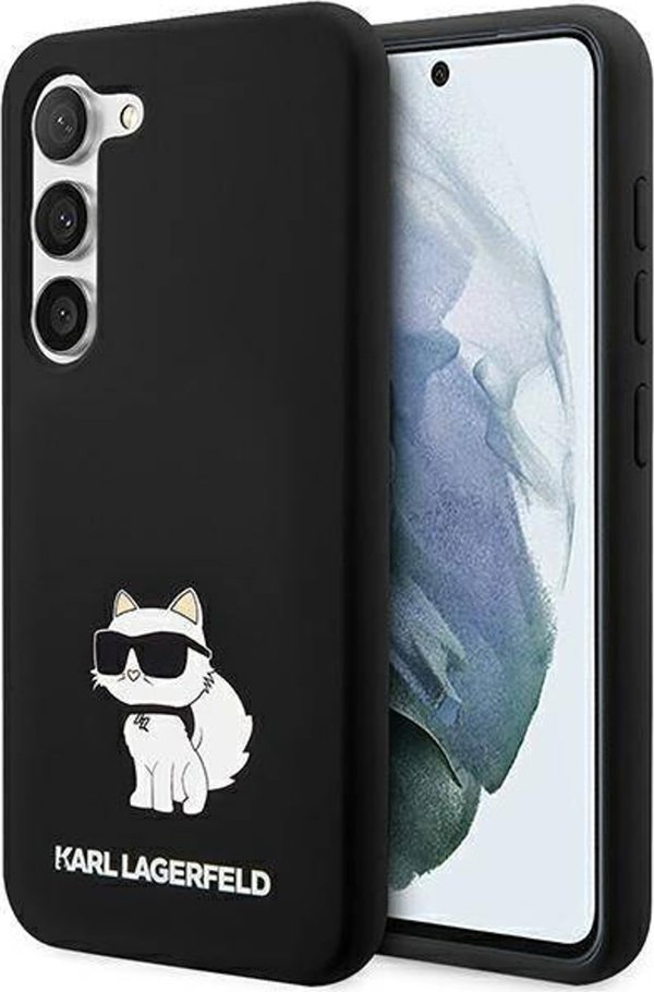 Σκληρή θήκη Karl Lagerfeld KLHCS24MSNCHBCK Samsung Galaxy S24+ Plus σιλικόνης Choupette μαύρο