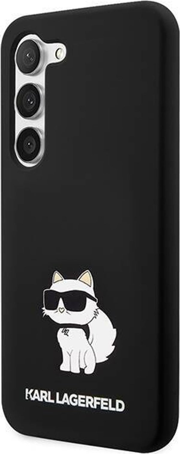 Σκληρή θήκη Karl Lagerfeld KLHCS24MSNCHBCK Samsung Galaxy S24+ Plus σιλικόνης Choupette μαύρο