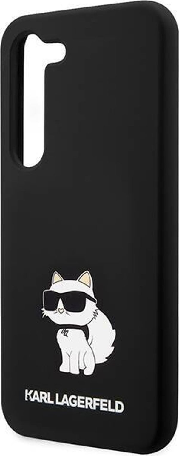 Σκληρή θήκη Karl Lagerfeld KLHCS24MSNCHBCK Samsung Galaxy S24+ Plus σιλικόνης Choupette μαύρο