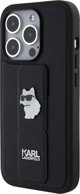 Karl Lagerfeld Karl Lagerfeld KLHCP14LGSACHPK iPhone 14 Pro 6.1" μαύρη σκληρή θήκη Gripstand Saffiano Choupette Pins