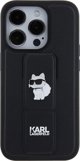 Karl Lagerfeld Karl Lagerfeld KLHCP14LGSACHPK iPhone 14 Pro 6.1" μαύρη σκληρή θήκη Gripstand Saffiano Choupette Pins
