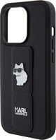 Karl Lagerfeld Karl Lagerfeld KLHCP14LGSACHPK iPhone 14 Pro 6.1" μαύρη σκληρή θήκη Gripstand Saffiano Choupette Pins