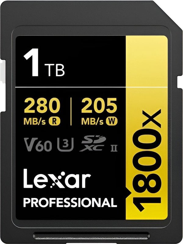 Lexar SDXC Pro 1800x U3 UHS-II R280/W210 (V60) 1TB
