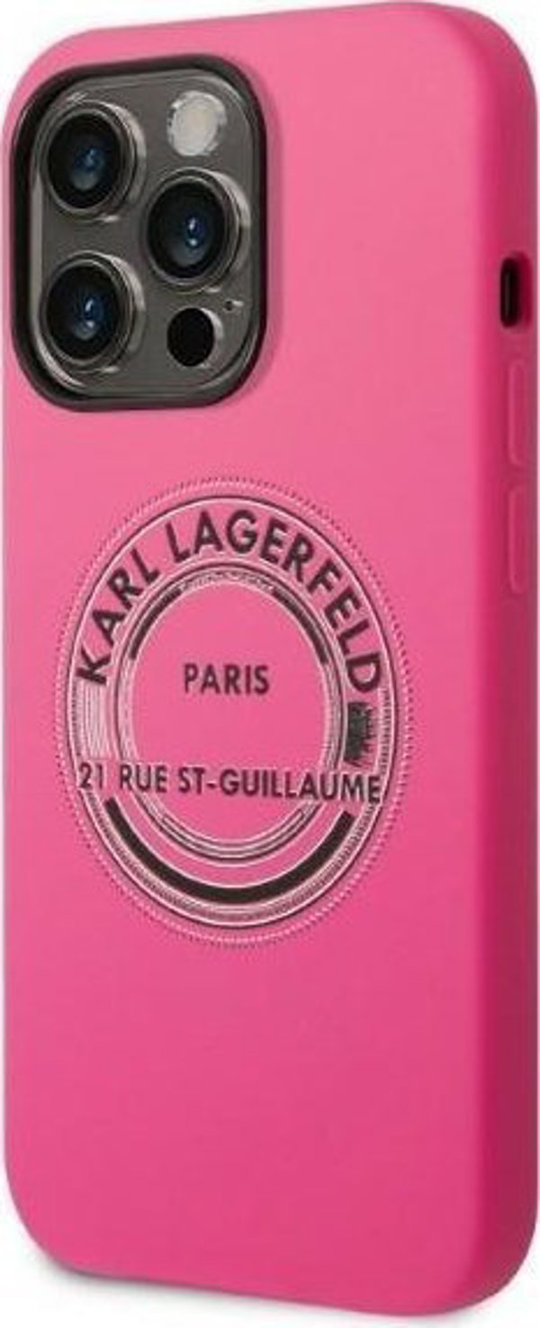 Σκληρή θήκη Karl Lagerfeld Karl Lagerfeld KLHCP14LSRSGRCF iPhone 14 Pro 6,1" ροζ/ροζ Σιλικόνη RSG NoSize
