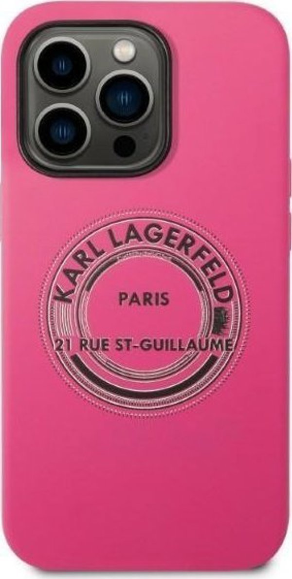 Σκληρή θήκη Karl Lagerfeld Karl Lagerfeld KLHCP14LSRSGRCF iPhone 14 Pro 6,1" ροζ/ροζ Σιλικόνη RSG NoSize