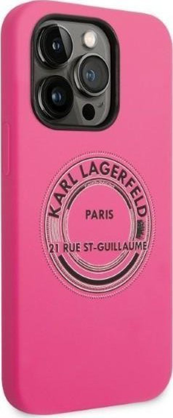 Σκληρή θήκη Karl Lagerfeld Karl Lagerfeld KLHCP14LSRSGRCF iPhone 14 Pro 6,1" ροζ/ροζ Σιλικόνη RSG NoSize