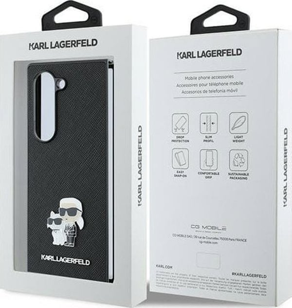 Καρλ Λάγκερφελντ Karl Lagerfeld KLHCZFD6SAPKCNPK Z Fold6 F956 czarny/black Saffiano Metal Pin