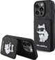 Karl Lagerfeld Karl Lagerfeld KLHCP15XSAKCNSCK iPhone 15 Pro Max 6.7" σκληρή θήκη Saffiano μαύρη με υποδοχές καρτών και βάση Monogram Choupette