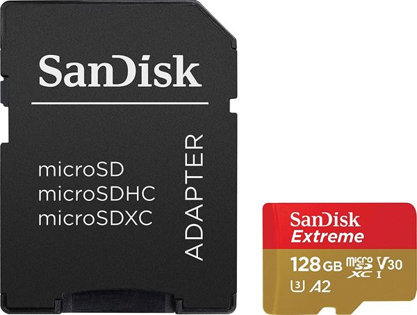 Karta SanDisk Extreme MicroSDXC 128 GB Class 10 UHS-I/U3 A2 V30 (SDSQXAA-128G-GN6MA)