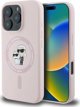 Karl Lagerfeld Karl Lagerfeld KLHMP16XSCMKCRHP iPhone 16 Pro Max rozowy/pink HC MagSafe Silicone KC Heads Ring standard