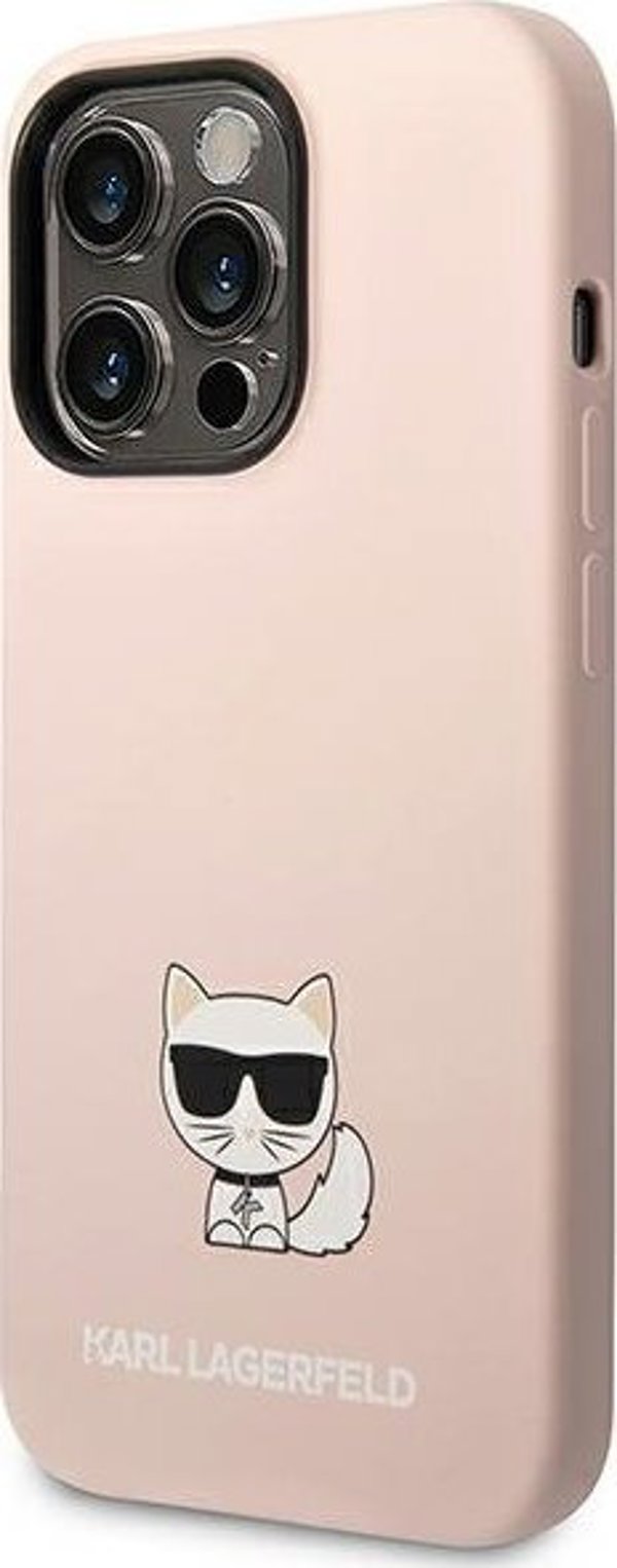 Σκληρή θήκη Karl Lagerfeld KLHCP14XSLCTPI Apple iPhone 14 Pro Max σε ανοιχτό ροζ χρώμα Σιλικόνη Choupette Body