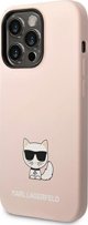 Σκληρή θήκη Karl Lagerfeld KLHCP14XSLCTPI Apple iPhone 14 Pro Max σε ανοιχτό ροζ χρώμα Σιλικόνη Choupette Body