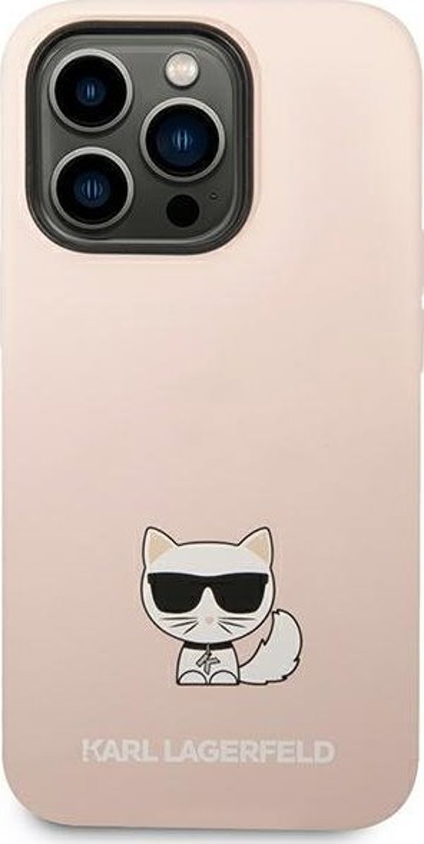 Σκληρή θήκη Karl Lagerfeld KLHCP14XSLCTPI Apple iPhone 14 Pro Max σε ανοιχτό ροζ χρώμα Σιλικόνη Choupette Body