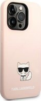 Σκληρή θήκη Karl Lagerfeld KLHCP14XSLCTPI Apple iPhone 14 Pro Max σε ανοιχτό ροζ χρώμα Σιλικόνη Choupette Body