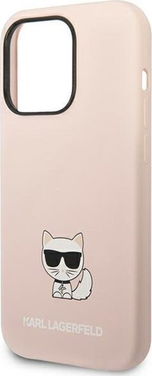Σκληρή θήκη Karl Lagerfeld KLHCP14XSLCTPI Apple iPhone 14 Pro Max σε ανοιχτό ροζ χρώμα Σιλικόνη Choupette Body