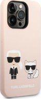 Σκληρή θήκη Karl Lagerfeld KLHMP14LSSKCI iPhone 14 Pro 6,1" ιασνορόζοφνγ/λίγκχτ πίνκ Σιλικόνη Karl & Choupette Magsafe NoSize