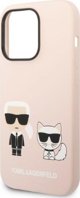 Σκληρή θήκη Karl Lagerfeld KLHMP14LSSKCI iPhone 14 Pro 6,1" ιασνορόζοφνγ/λίγκχτ πίνκ Σιλικόνη Karl & Choupette Magsafe NoSize