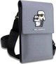 Τσάντα Karl Lagerfeld Saffiano Karl & Choupette Head (Klwbsakcpmg) Ασημί
