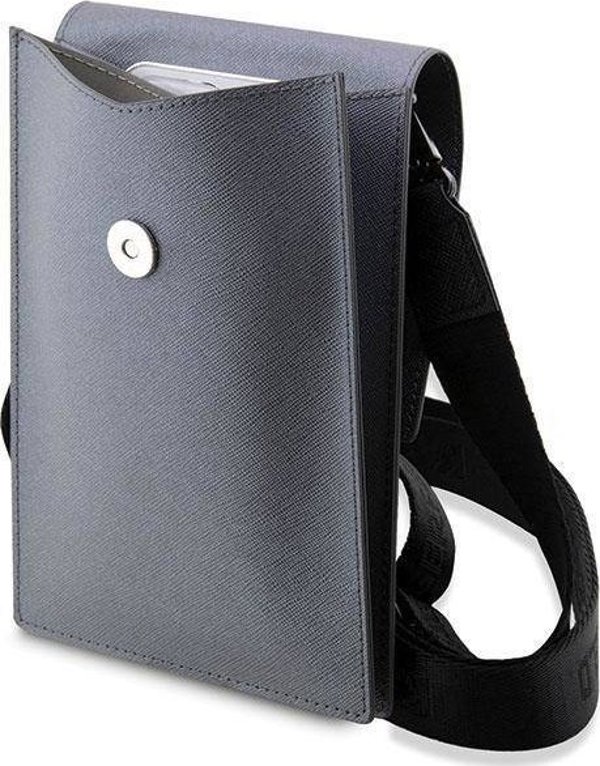 Τσάντα Karl Lagerfeld Saffiano Karl & Choupette Head (Klwbsakcpmg) Ασημί