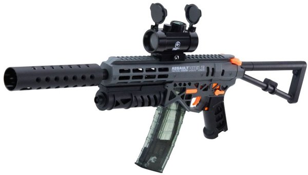 KARABIN ELEKTRYCZNY MK7 NA KULKI WODNE 2 MAGAZYNKI OKULARY CELOWNIK AKUMULATOR