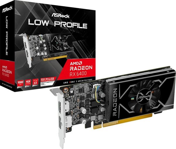 Κάρτα γραφικών ASRock Radeon RX 6400 Low Profile 4GB GDDR6 (RX6400 LP 4G) 14116339 4710483946295