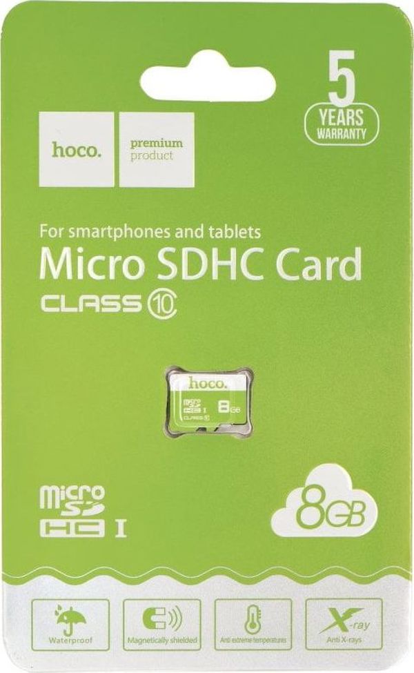 Κάρτα Μνήμης Hoco MicroSDHC 8GB Class 10 για Smartphone, Tablet και Κονσόλες