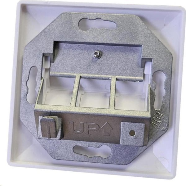 Lexi-NET Καθολική Πρίζα 3 Θυρών 80x80mm Χωρίς Εγκατάσταση – Λευκή