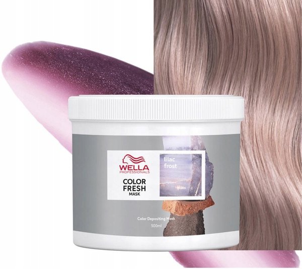 Μάσκα μαλλιών που προσφέρει απόχρωση Wella Color Fresh Mask Lilac Frost 500 ml