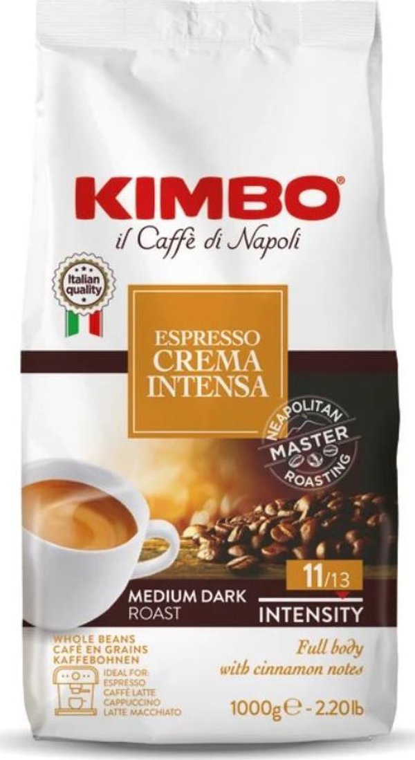 Καφές σε Κόκκους Kimbo Crema Intensa 1kg, 100% Arabica, Μεσαίο Ψήσιμο