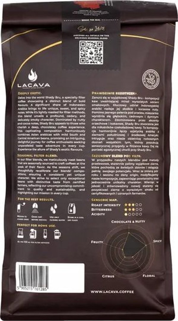 Καφές σε κόκκους LaCava LaCava - Shady BRU Φίλτρο 1kg