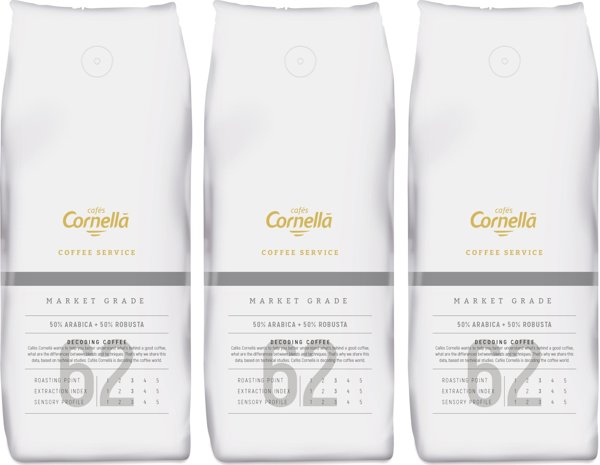 Kawa ziarnista Cornella 3x Kawa ziarnista CORNELLA Coffee Service 62 1 kg
