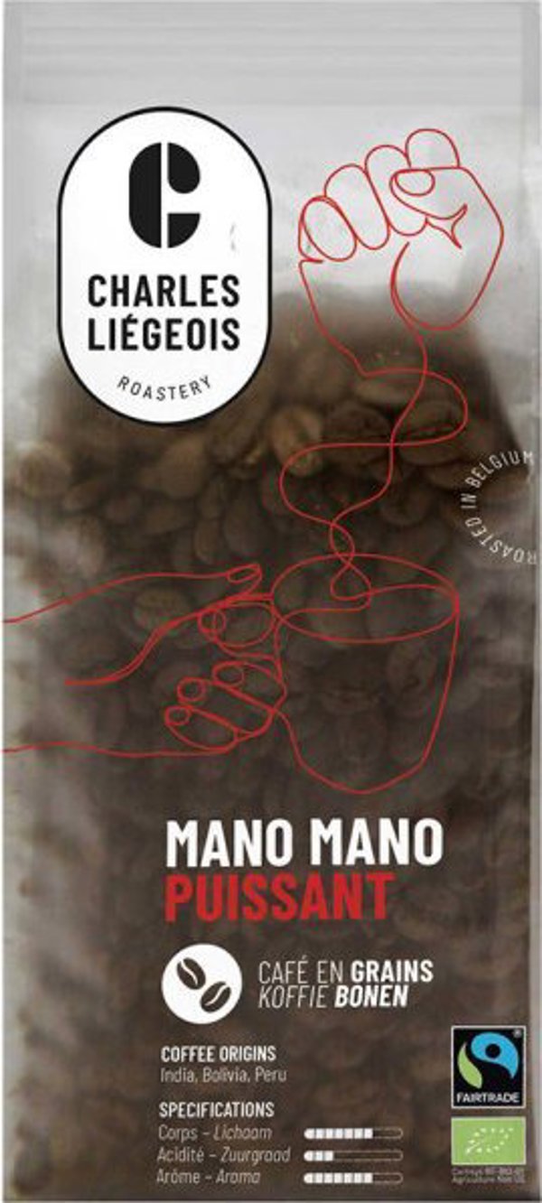 Καφές σε κόκκους Charles Liegeois Mano Mano Puissant 250 g