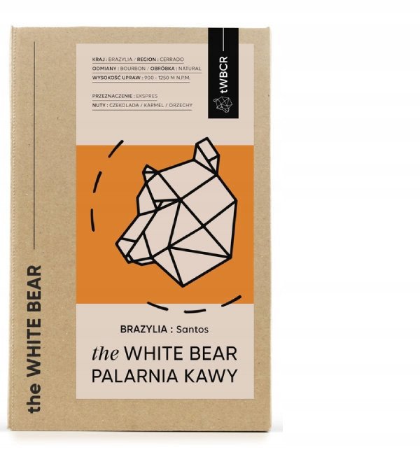 Kawa ziarnista The White Bear Brazylia Santos 1kg