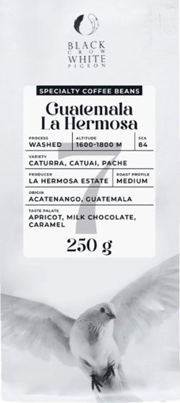 Καφές σε κόκκους Black Crow White Pigeon Guatemala La Hermosa 250 g