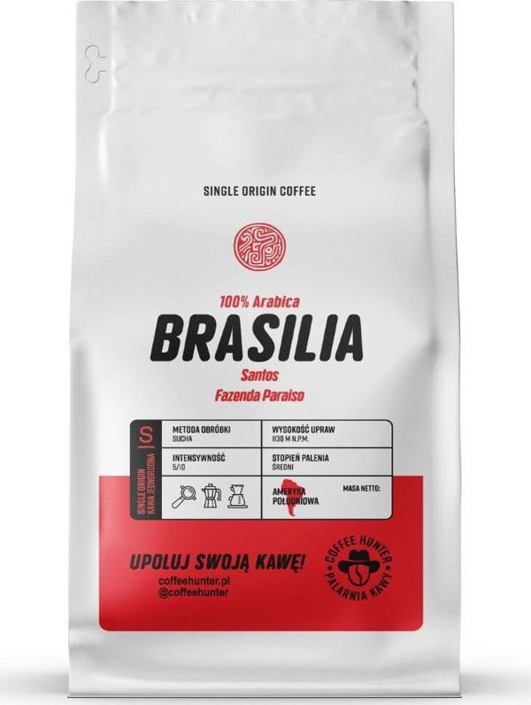 Kawa ziarnista Coffee Hunter Brasilia Santos Fazenda Paraiso 250 g