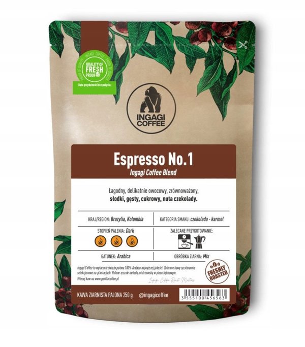 Kawa ziarnista Ingagi Coffee Espresso No 1 250g