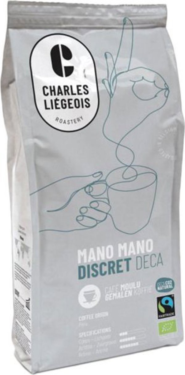 Αλεσμένος καφές Charles Liegeois Mano Mano Discret Deca 250 g