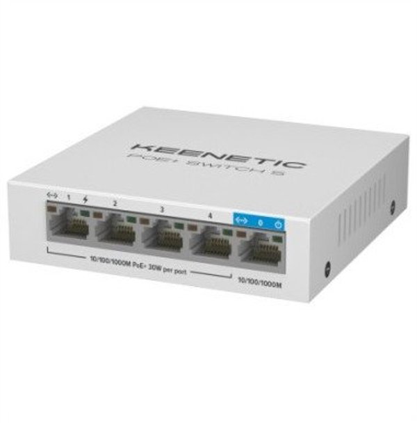 Keenetic POE+ Switch 5 KN-4610-01-EU Διακόπτης PoE+ 4 θύρες + 1 Uplink