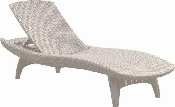 Ξαπλώστρα κήπου Pacific Keter - 197 x 75 x 40 cm, λευκό