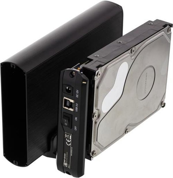 Θήκη Deltaco HDD DELTACO SATA 3.5" USB 3.0, μαύρη / MAP-GD33U3
